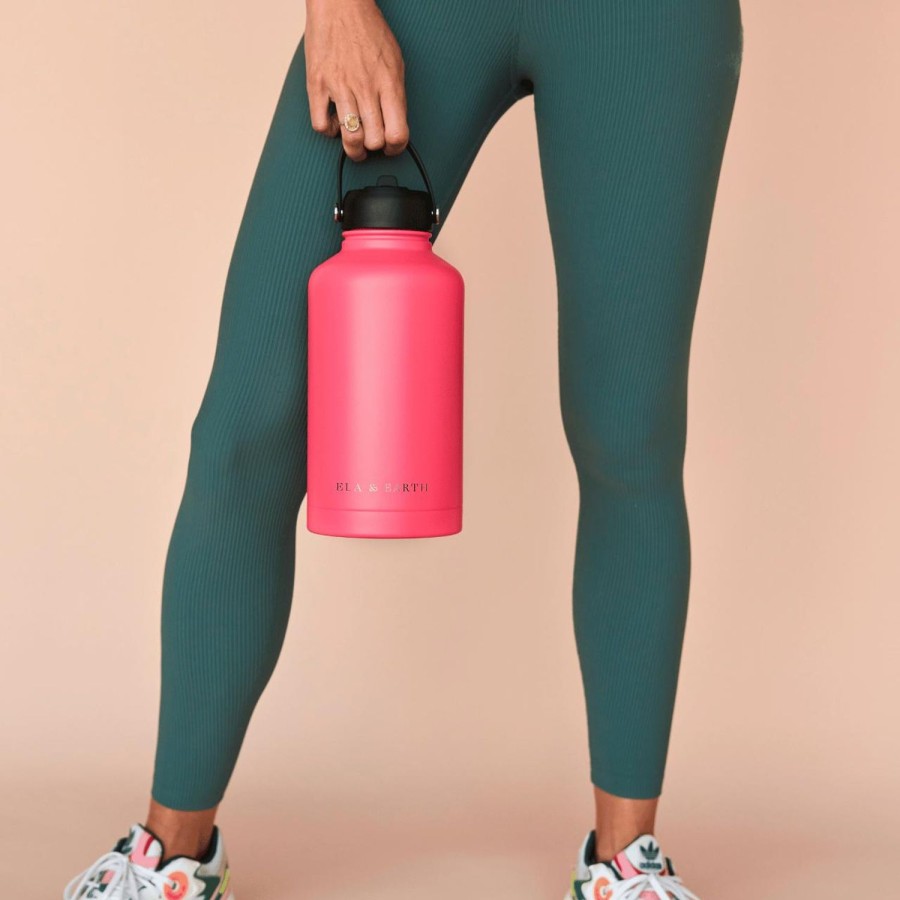 Ela & Earth Fuchsia-Pink Insulated Water Bottle - 1800Mls | Drink 1.8 Litre Water Bottles