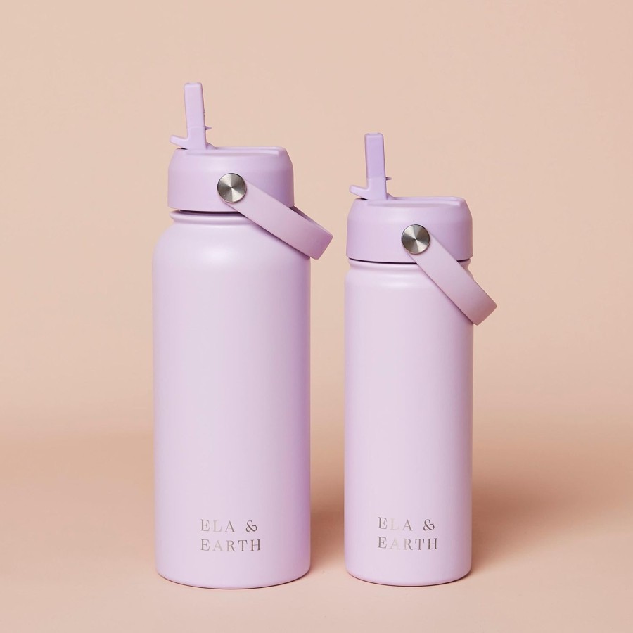 Ela & Earth Lilac Insulated Water Bottle Set | Drink Water Bottle Sets ...