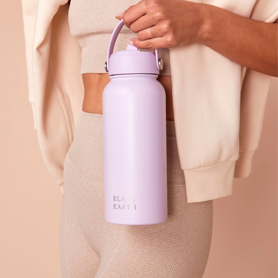 Ela & Earth Lilac Insulated Water Bottle Set | Drink Water Bottle Sets