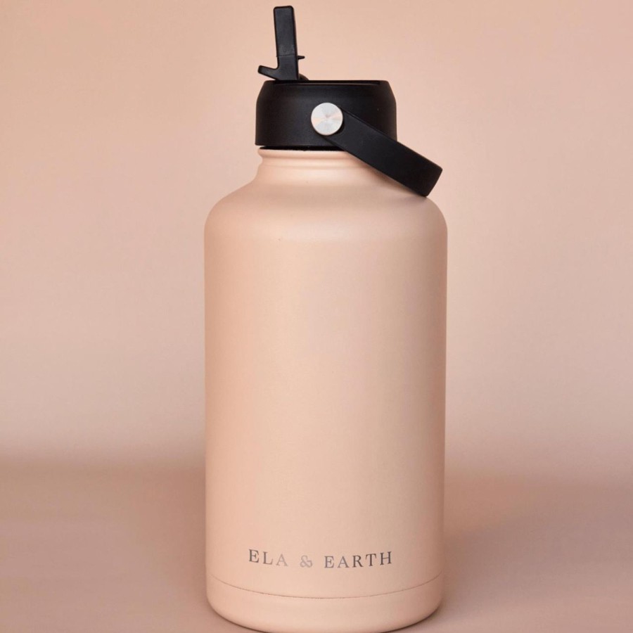 Ela & Earth Dusty-Pink Insulated Water Bottle - 1800Mls | Drink 1.8 Litre Water Bottles