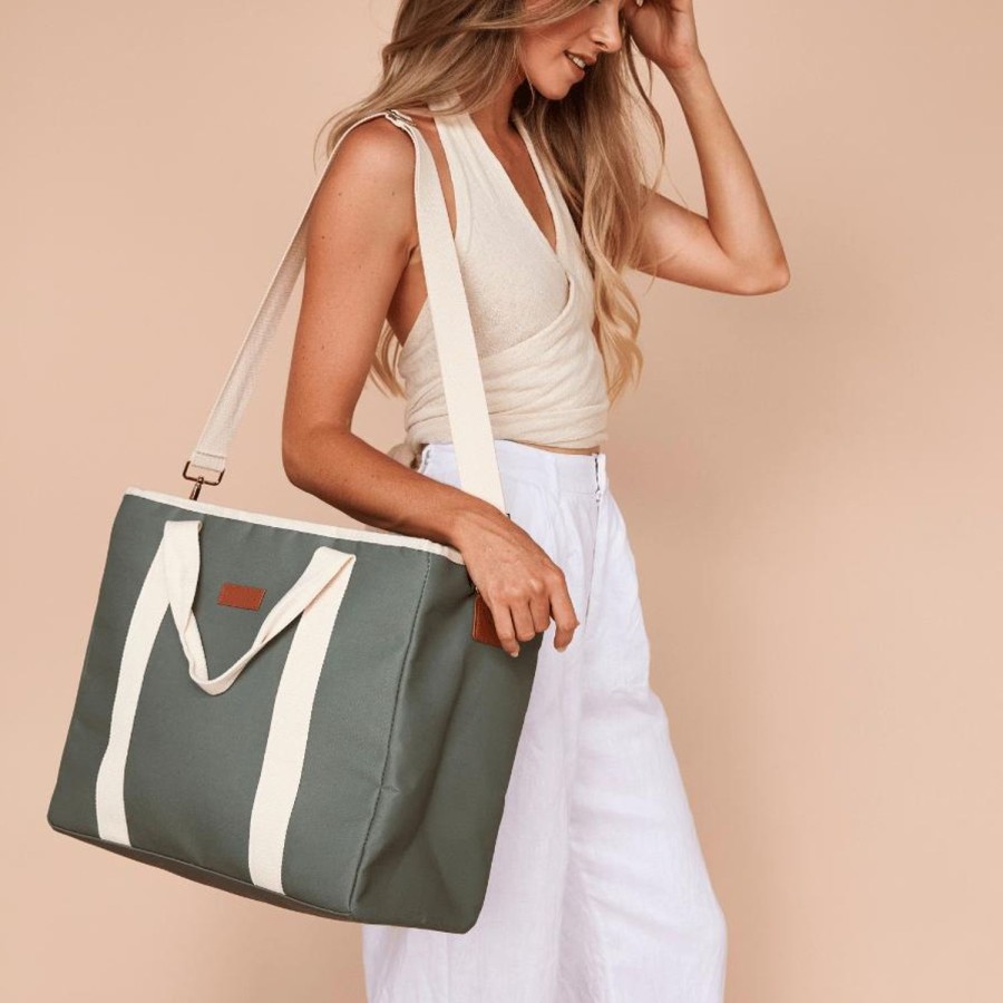 Ela & Earth Khaki - Large "Weekender" Cooler Bag | Lifestyle Picnic Rugs