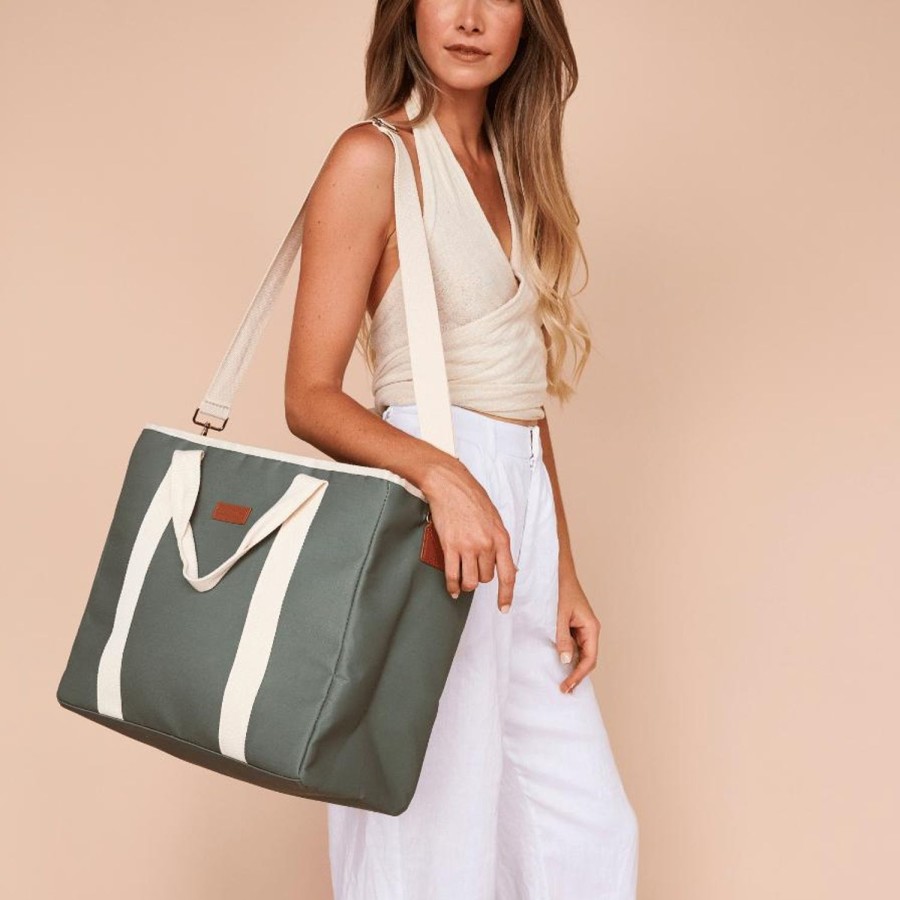 Ela & Earth Khaki - Large "Weekender" Cooler Bag | Lifestyle Picnic Rugs