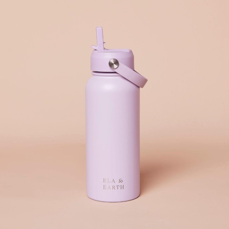 Ela & Earth Lilac Insulated Water Bottle - 1000ml 